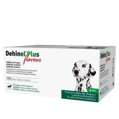 Dehinel Plus Flavour tabletės nuo kirminų šunims ir šuniukams