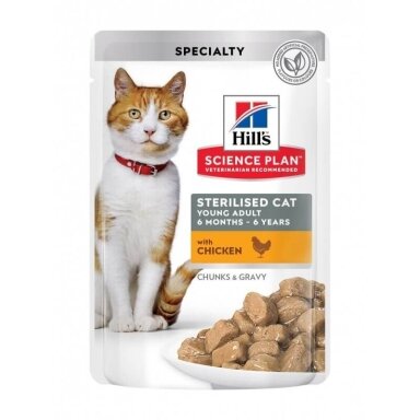 Hill's Science Plan Sterilized Cat Young Adult Chicken guliašas katėms Hill's Science Plan Sterilized Cat Young Adult Chicken guliašas katėms