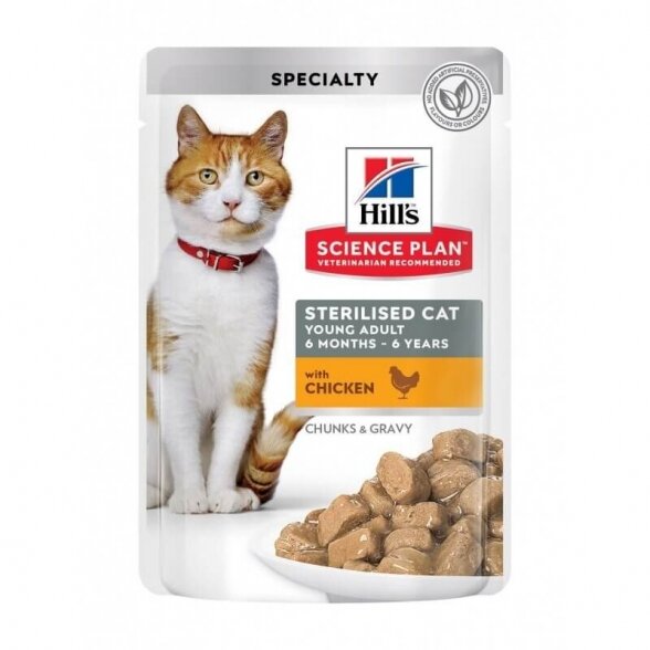 Hill's Science Plan Sterilized Cat Young Adult Chicken guliašas katėms Hill's Science Plan Sterilized Cat Young Adult Chicken guliašas katėms