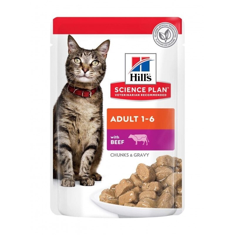 Hill's Science Plan Adult Beef guliašas su jautiena katėms Hill's Science Plan Adult Beef guliašas su jautiena katėms