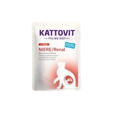 Kattovit Feline Diet Kidney/Renal guliašas su jautiena katėms (85 g) Kattovit Feline Diet Kidney/Renal guliašas su jautiena katėms (85 g)