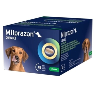 Milprazon Chewable 12,5 mg/125 mg tabletės šunims Milprazon Chewable 12,5 mg/125 mg tabletės šunims
