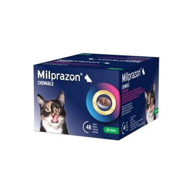 Milprazon Chewable 16 mg/40 mg katėms Milprazon Chewable 16 mg/40 mg katėms