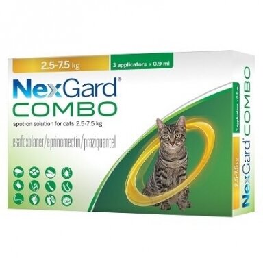 Nexgard Cat Combo (2,5 - 7,5 kg) Nexgard Cat Combo (2,5 - 7,5 kg)