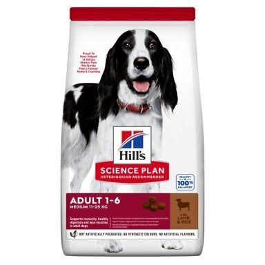 Hill's Science Plan Adult Lamb & Rice sausas maistas su ėriena šunims (18 kg) Hill's Science Plan Adult Lamb & Rice sausas maistas su ėriena šunims (18 kg)